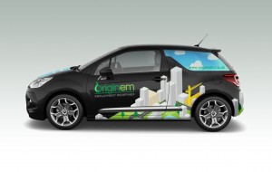 Picture of graphics wrap on Originem car