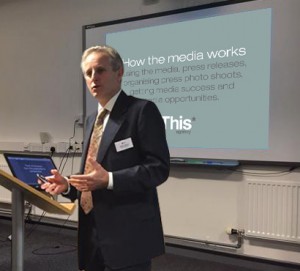 Picture of This agency's Oliver Mason presenting at Staffordshire Chamber of Commerce event